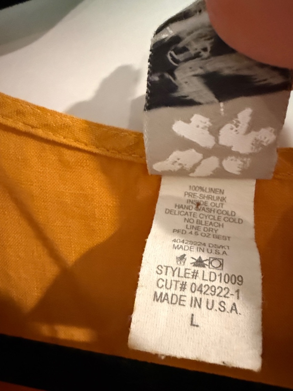 Mustard Yellow Linen Mini Dress with Ruffle Hem - Picture 3 of 6